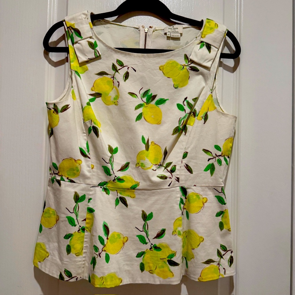 Kate Spade Lemon Top - Size 12